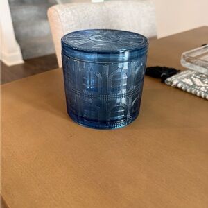 Blue Decorative Glass Jar